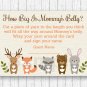 Woodland Forest Animals How Big Is Mommys Belly Baby Shower Game #A191