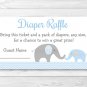 Blue Chevron Elephant Printable Baby Shower Diaper Raffle Tickets #A187
