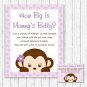 Purple Monkey How Big Is Mommys Belly Baby Shower Game #A388