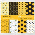 Bumble Bee Digital Paper #A134