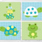 Turtles & Frogs Pond Pals Printable Nursery Wall Art #A148