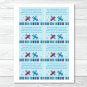 Airplane Blue & Red Aviator Printable Baby Shower Book Request Cards #A112