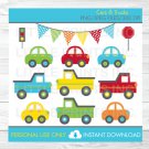 Colorful Cars & Trucks Transportation Vehicles Clipart #A263