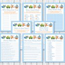 Transportation Car Sailboat Plane Baby Shower Games Pack - 8 Printable Games #A111