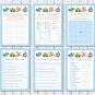 Transportation Car Sailboat Plane Baby Shower Games Pack - 8 Printable Games #A111