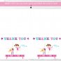 Gymnastics Birthday Party Thank You Card Printable #A383