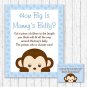 Mod Pop Monkey Blue How Big Is Mommys Belly Baby Shower Game #A175