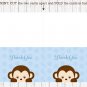 Little Monkey Blue Thank You Card Printable #A175