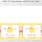 You Are My Sunshine Birthday Thank You Card Printable #A261