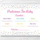 Pink Baby Sprinkle Baby Shower Baby Predictions Game Cards Printable #A357