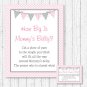 Modern Pink Chevron How Big Is Mommys Belly Baby Shower Game #A127
