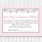 Modern Pink Chevron How Big Is Mommys Belly Baby Shower Game #A127
