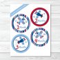 Airplane Monthly Milestone DIY You Print PDF Stickers & Iron On Transfers #A112