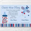Airplane Printable Baby Shower "Guess How Many?" Game Cards #A112