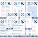 Airplane Baby Shower Games Pack - 8 Printable Games #A155