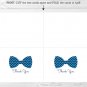 Chevron Bow Tie Thank You Card Printable #A369