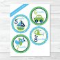Car Sailboat Airplane Monthly Milestone DIY You Print PDF Stickers & Iron On Transfers #A143