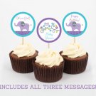 Elephant Owl Forest Cupcake Toppers Party Favor Tags Printable #A100