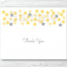 Twinkle Little Star Yellow & Grey Thank You Card Printable #A393