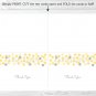 Twinkle Little Star Yellow & Grey Thank You Card Printable #A393