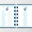 Nautical Anchor Printable Baby Shower "Baby Word Scramble" Game Cards #A222