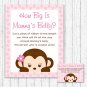 Pop Monkey Pink How Big Is Mommys Belly Baby Shower Game #A167