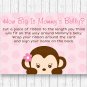 Pop Monkey Pink How Big Is Mommys Belly Baby Shower Game #A167