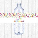 Art Birthday Party Rainbow Painting Art Party Printable Water Bottle Labels #A280