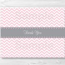 Modern Pink Chevron Thank You Card Printable #A127