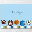 Sports Football Baseball Soccer Thank You Card Printable #A119