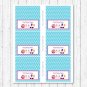 Girls Pool Party Buffet Tent Cards & Place Cards Editable PDF #A349