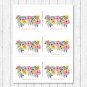 Watercolor Flowers Floral Buffet Tent Cards & Place Cards Editable PDF #A395