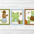 Mod Turtle Frog Pond Pals Printable Nursery Wall Art #A274