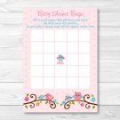 Love Birds & Pink Woodland Owls Printable Baby Shower Bingo Cards #A253