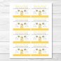 Yellow & Grey Bumble Bee Gender Neutral Baby Shower "Guess How Many?" Game Cards #A359