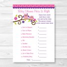 Pink & Purple Owl Printable Baby Shower "Price Is Right!" Game Cards #A133