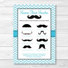 Little Man Mustache Chevron Printable "Name That Mustache" Baby Shower Game #A376