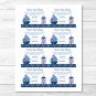Nautical Sailboat Blue & Red Baby Shower "Guess How Many?" Game Cards #A123