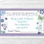 Butterfly Paradise Lavender Printable Baby Shower Diaper Raffle Tickets #A231