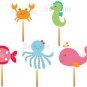 Pink Under The Sea Whale Octopus Party Cutouts Decorations Printable #A262