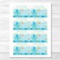 Blue Under The Sea Baby Shower "Guess How Many?" Game Cards #A237