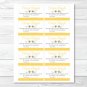 Yellow & Grey Bumble Bee Printable Baby Shower Diaper Raffle Tickets #A359