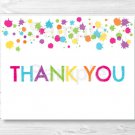 Art Birthday Party Rainbow Art Party Thank You Card Printable #A280