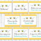 Bumble Bee Baby Shower Table Signs - 8 Printable Signs #A134