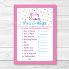 Pink Baby Sprinkle Printable Baby Shower "Price Is Right!" Game Cards #A357