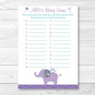 Mod Elephant Owl Forest Friends Baby Shower Baby ABCs Game Printable #A100