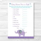 Mod Elephant Forest Owl Printable Baby Shower "Price Is Right!" Game Cards #A100