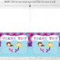 Mermaid Birthday Pool Party Thank You Card Printable #A363