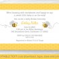 Yellow & Grey Bumble Bee Printable Baby Shower Invitation Editable PDF #A359