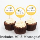 Bumble Bee Cupcake Toppers Party Favor Tags Printable #A134